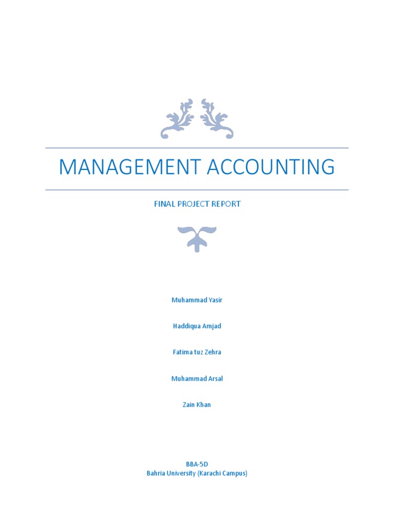 Managerial Accounting Report PDF Management Accounting Employment