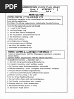 English Class 2 Work Sheet 1 2 3 4 PDF