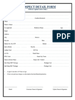 Prospect Detail Form