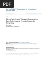 Effect of Mindfulness Training On Interpretation Exam Performance PDF