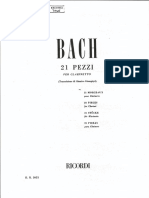 Johann Sebastian Bach 21 Pezzi Per Clarinetto PDF