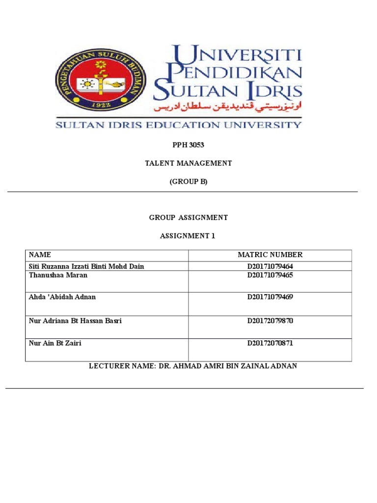 Talent Full Assignment 1 | PDF | Employment | Perception