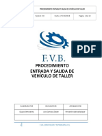 Procedimiento Entrada y Salida de Vehículo de Taller