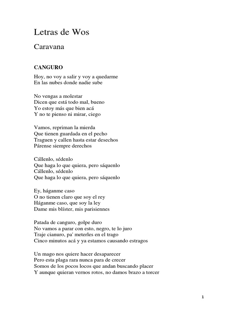 Letras de Wos | PDF