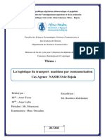 La Logistique Du Transport Maritime Par Conteneurisation PDF