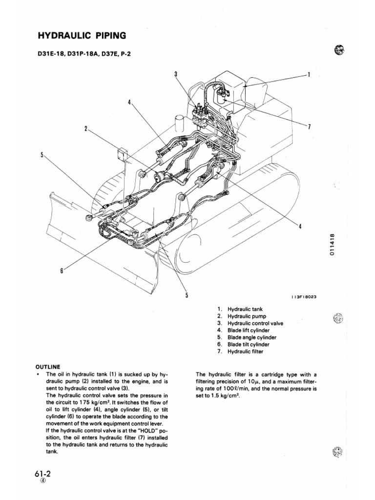 Komatsu D3118 Hydraulic System PDF