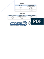 Bag & Circuit Size Chart PDF