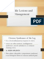 Ankle Lesions and Management