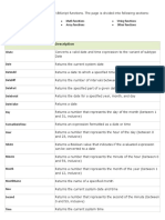 Function Description: Date/Time Functions