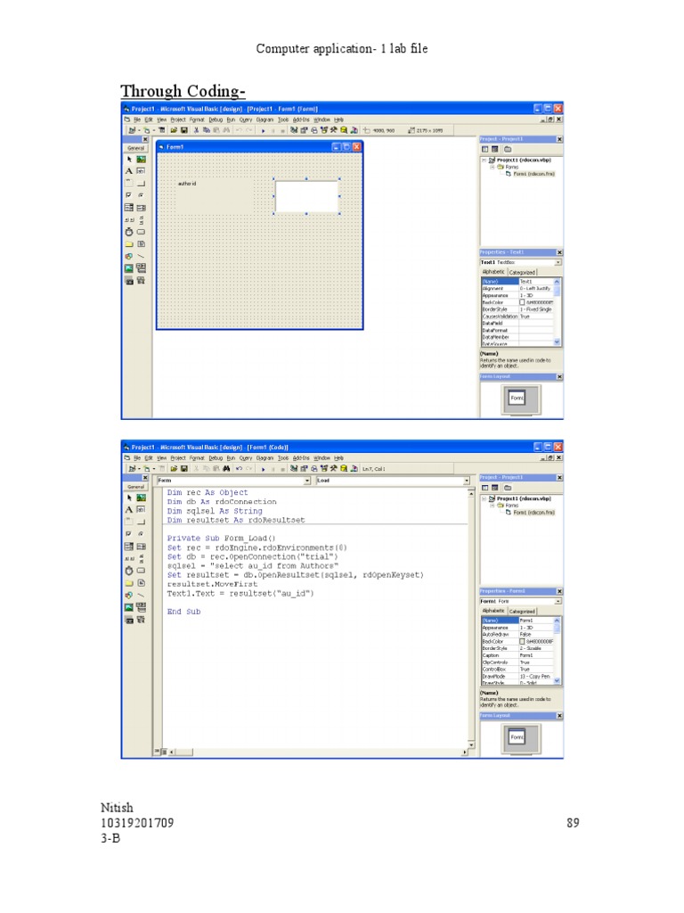 Computer Application Lab Programs Guide | PDF | Computer Program ...