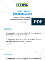 Aula 03 - Operadores Aritméticos, Relacionais, Lógicos Portugol PDF