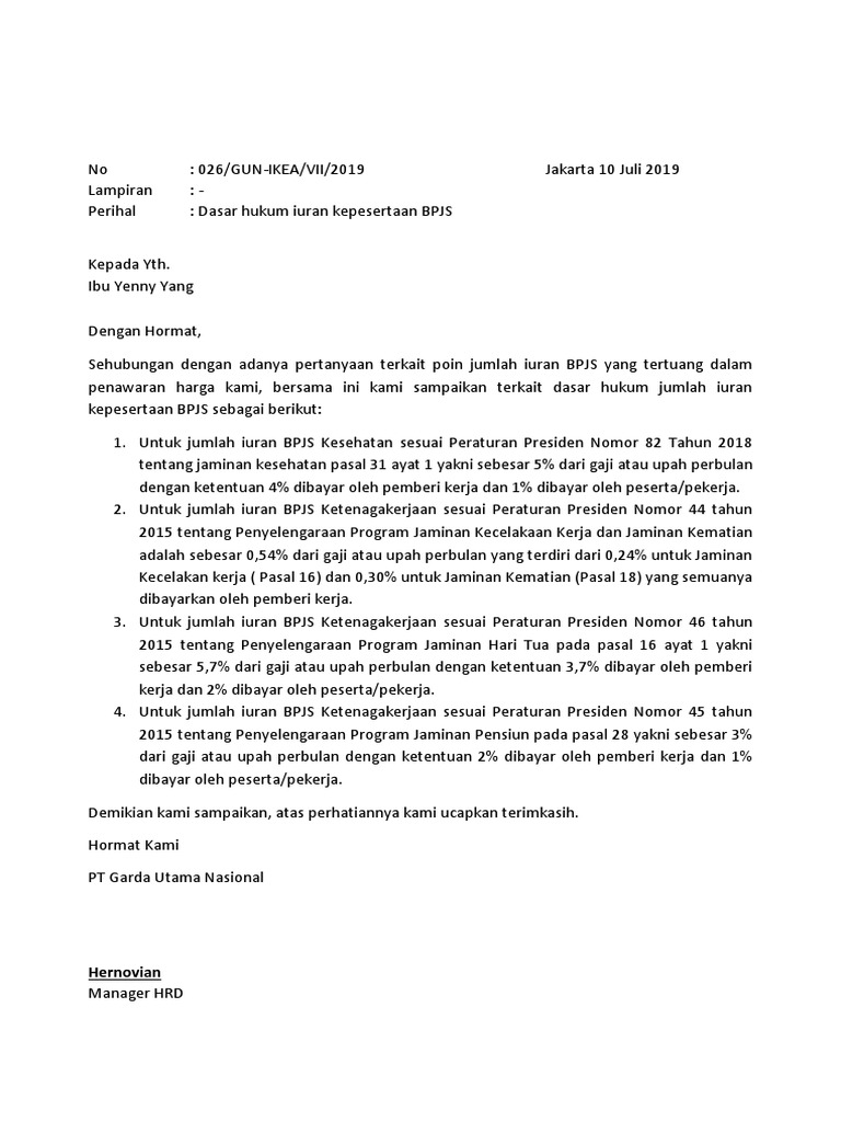 Surat Untuk IKEA PDF