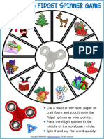 Christmas Vocabulary Esl Printable Fidget Spinner Game For Kids