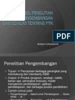 MODEL-MODEL PENELITIAN  PENGEMBANGAN DAN SEKILAS TENTANG PTK.pptx