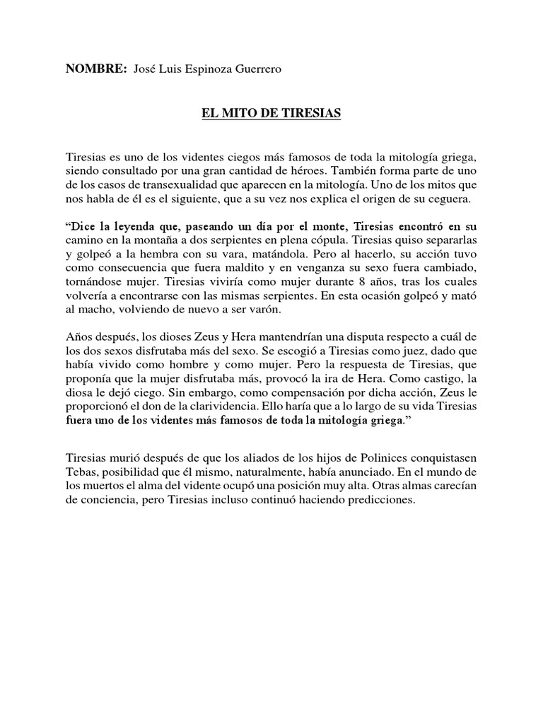 Mito de Tiresias PDF