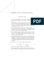 Probability Theory and Hypothesis Testing: PT & HT