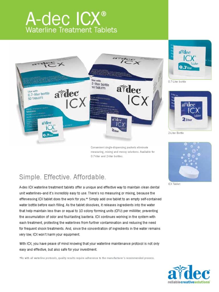 ICX Dental Waterline Maintenance PDF Tablet (Pharmacy) Water