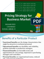 Pricing Strategy For Business Markets