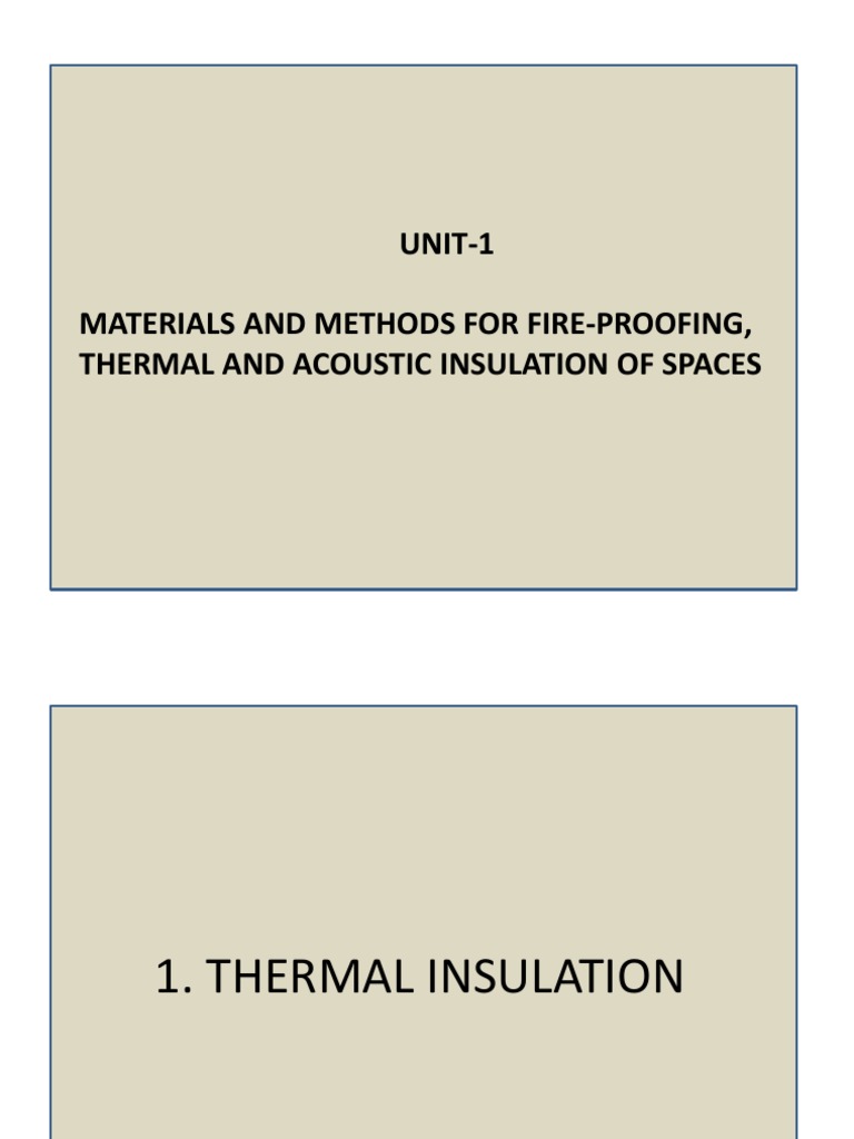 Fireproof Thermal and Acoustic Insulation | PDF | Wall | Thermal Insulation