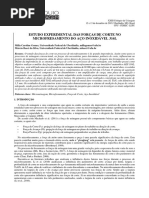 ESTUDO EXPERIMENTAL DAS FORÇAS DE CORTE NO MICROFRESAMENTO DO AÇO INOXIDÁVEL 316L