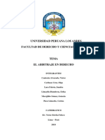 El Arbitraje en Derecho - Trabajo Grupal - Final PDF