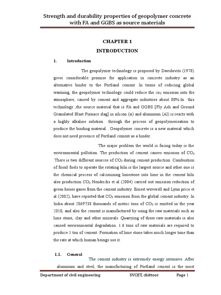 Strength and Durability Properties of Geopolymer Concrete With FA and ...