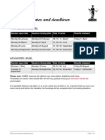 2020 Exam Dates and Deadlines