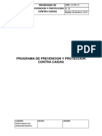 Programa de Prevencion y Proteccion para Trabajo en Alturas en Poste