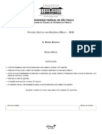 Prova Residência Médica UFSP 2010