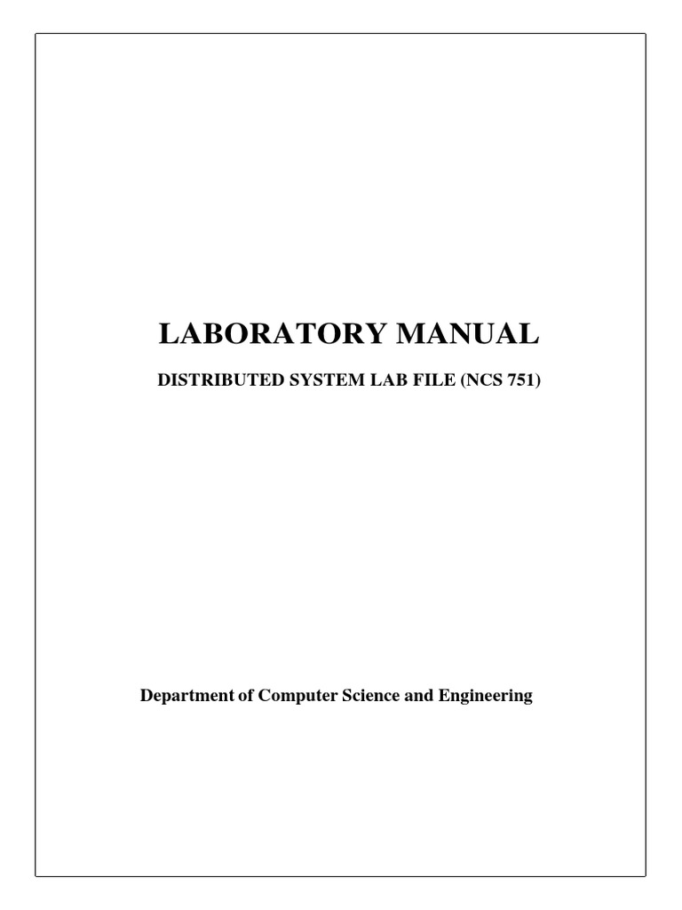 Distributed System Lab Manual NCS751 1 PDF Transmission Control