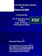 Return & Risk Kismat Sir Slides