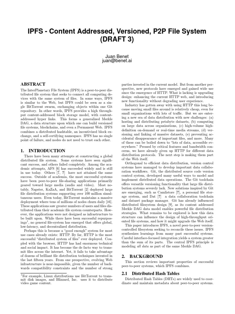 Ipfs p2p File System PDF | PDF