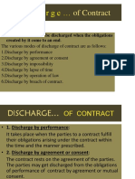  Discharge of Contract 