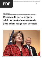 Denunciada por se negar a celebrar uniões homossexuais, juíza cristã reage com processo - Instituto Teológico Gamaliel.pdf
