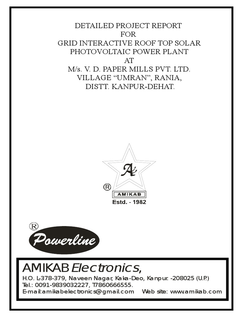 200 kW Solar Power Plant Report | PDF | Photovoltaic System | Solar Power