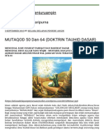 MUTAQOD 50 Dan 64 (DOKTRIN TAUHID DASAR) - Kelanadelapanpenjuruangin