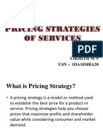 (New) Pricing Strategies of Services