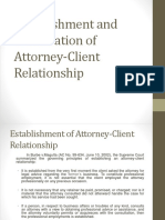 Establishment and Termination of Attorney-Client Relationship