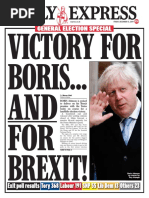 Daily Express 13 Dec 2019 Conservative Party Uk Elections