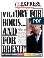 Daily Express 13 Dec 2019 Conservative Party Uk Elections