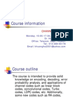 Course Information: Channel Coding