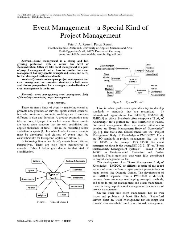 Event Management m1 IEEE | PDF | Risk Management | Project Management