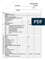 Footplate Inspection Report