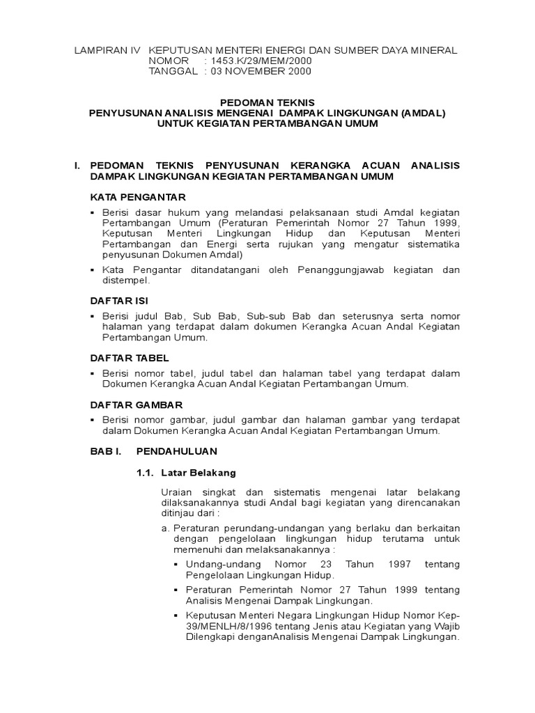 Penyusunan Dokumen Amdal Pdf