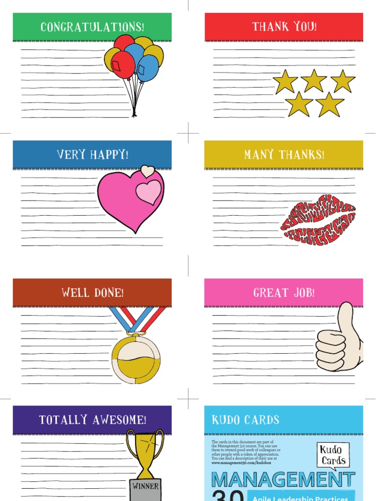 kudo cards print a4 1 | pdf | career & growth | art