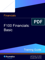 F100 Financial basic of Acumatica