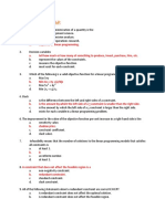 MCQ Operation Research PDF