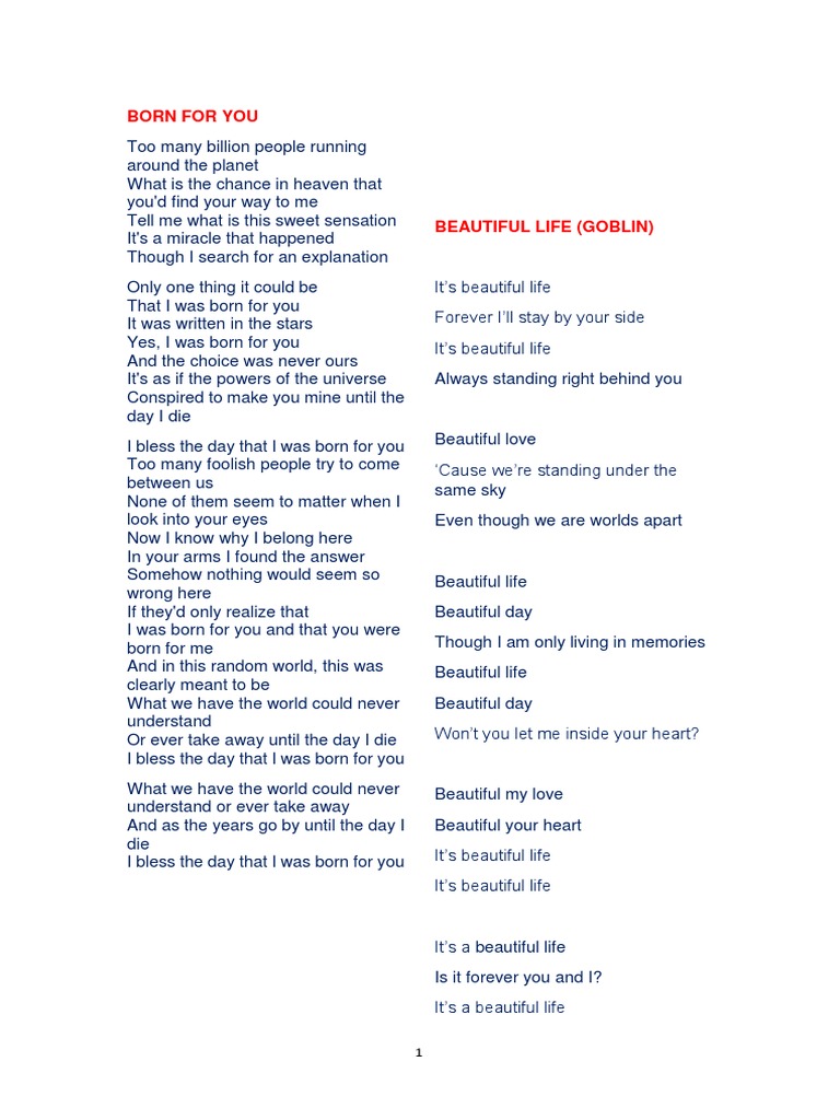 Beautiful Crush Lyrics English Chords