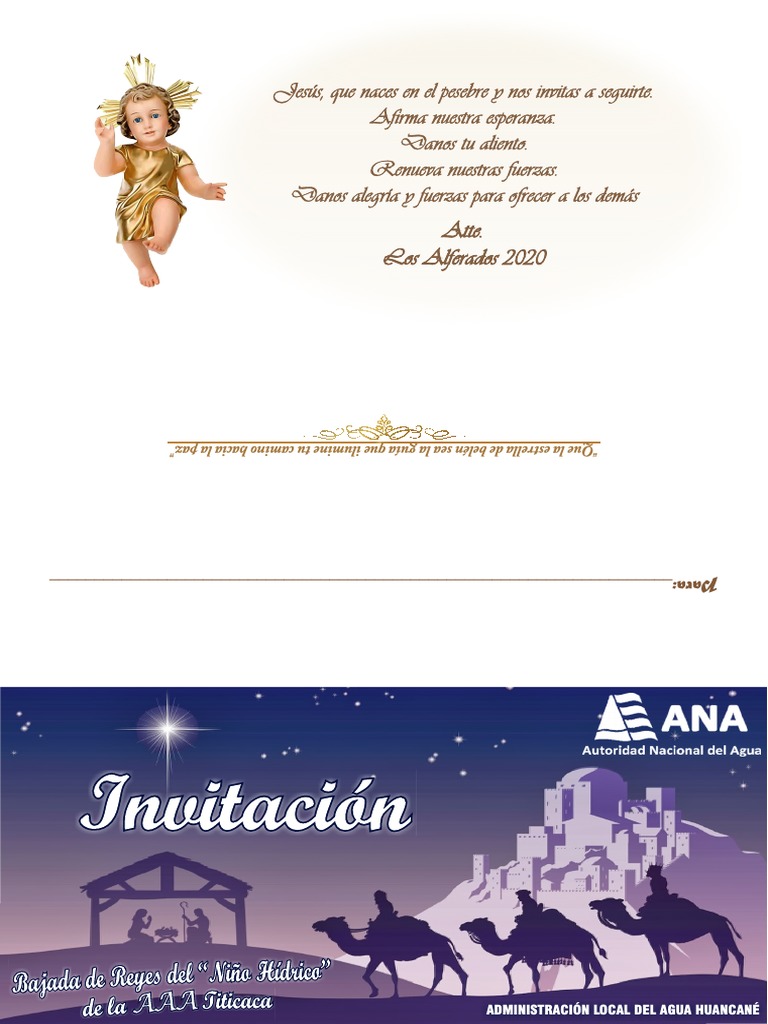 Invitación Oficial Bajada de Reyes | PDF, image size:768x1024