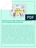 IImportance and Scope of Digital Marketing in 2019, How is Traditional Marketing Failed? 